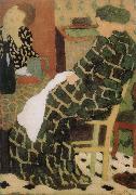 Edouard Vuillard Table of the mother and daughter oil painting artist